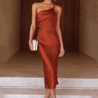 Robe midi Magnolia à une épaule