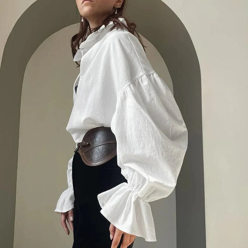ZEYA - Mara V-Neck Puff Sleeve Blouse