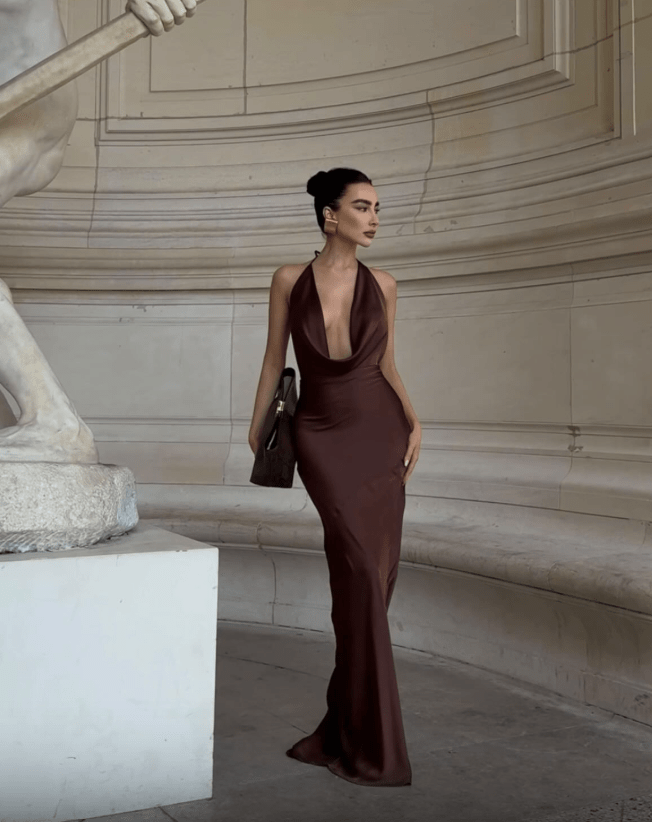 ZEYA - Margot Halter Backless Maxi Dress