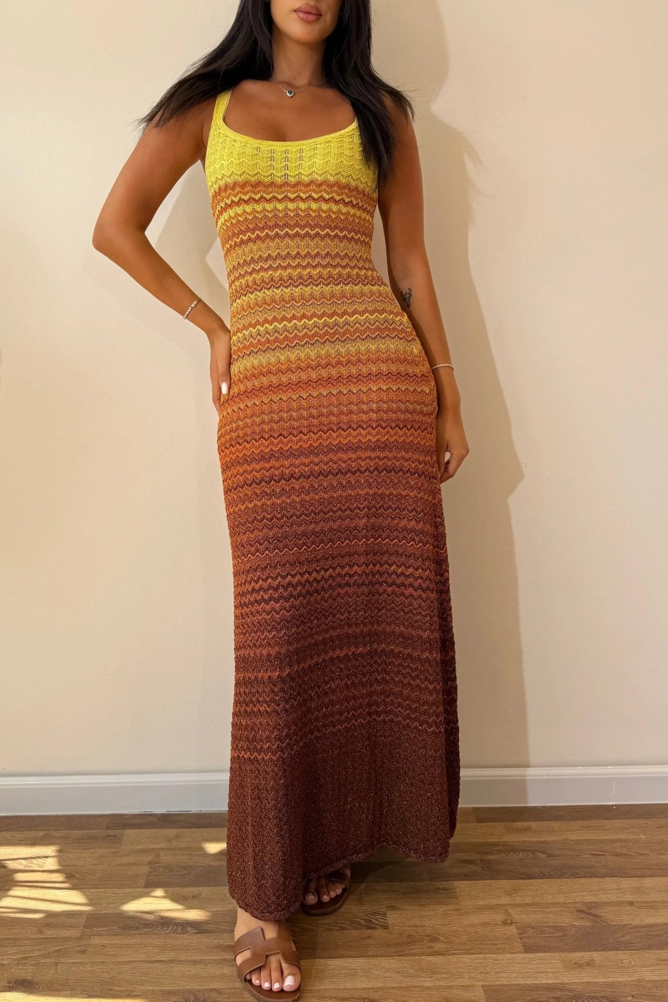 ZEYA - Margot Sunset Knit Maxi Dress