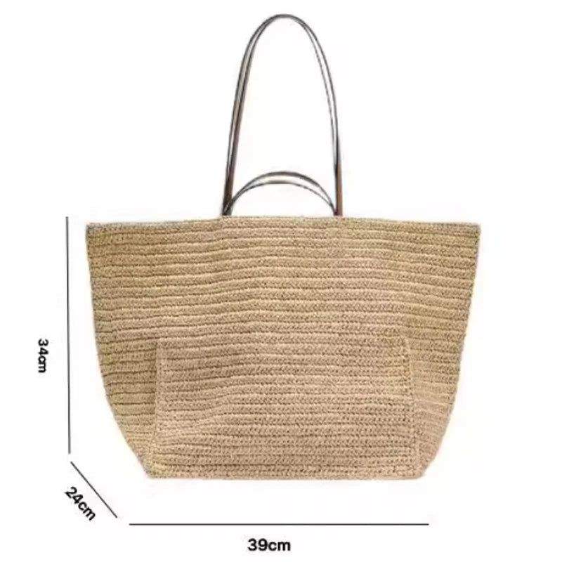 ZEYA - Margot Woven Straw Tote