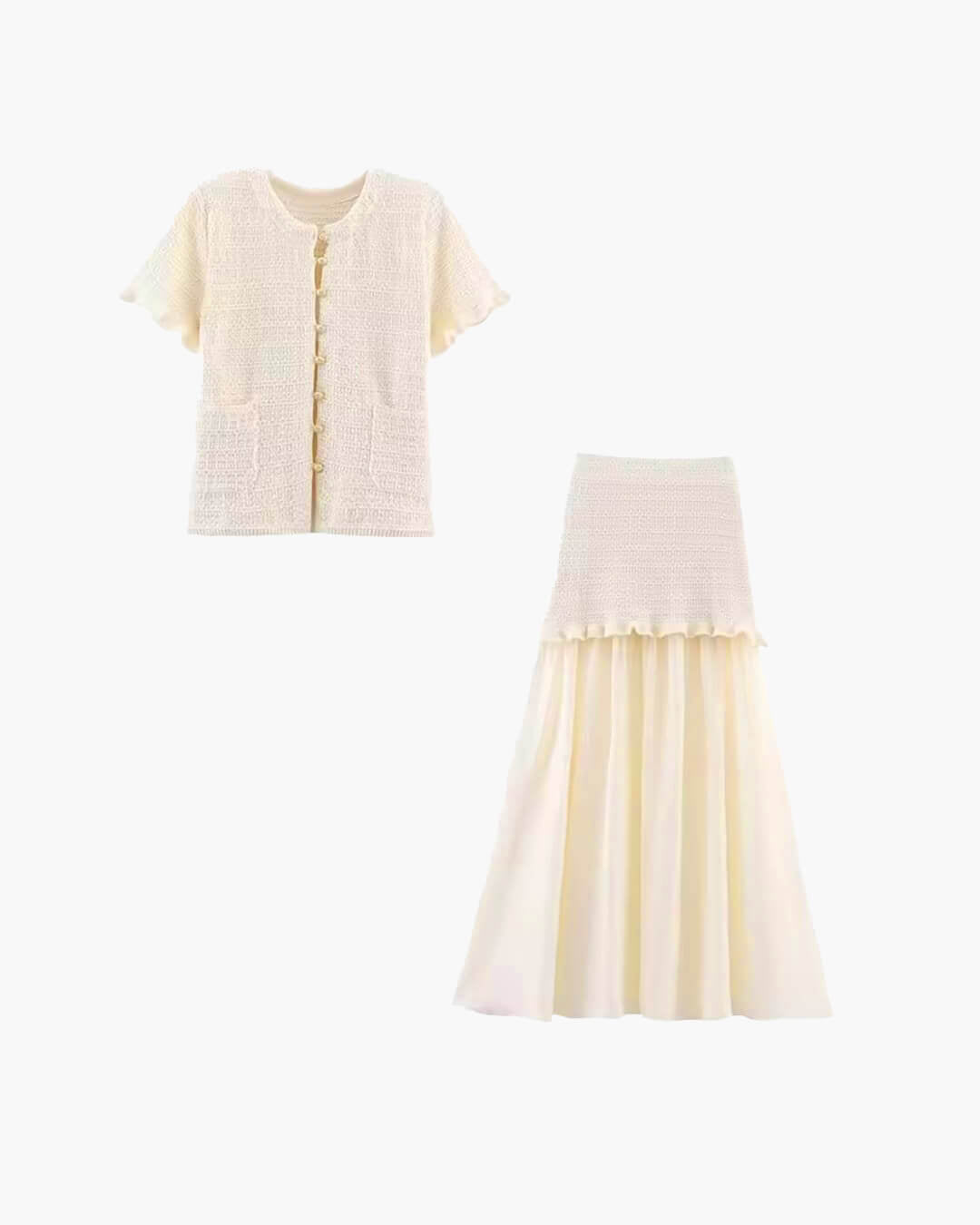 ZEYA - Maxine Knitted Tank Pleated Skirt Set