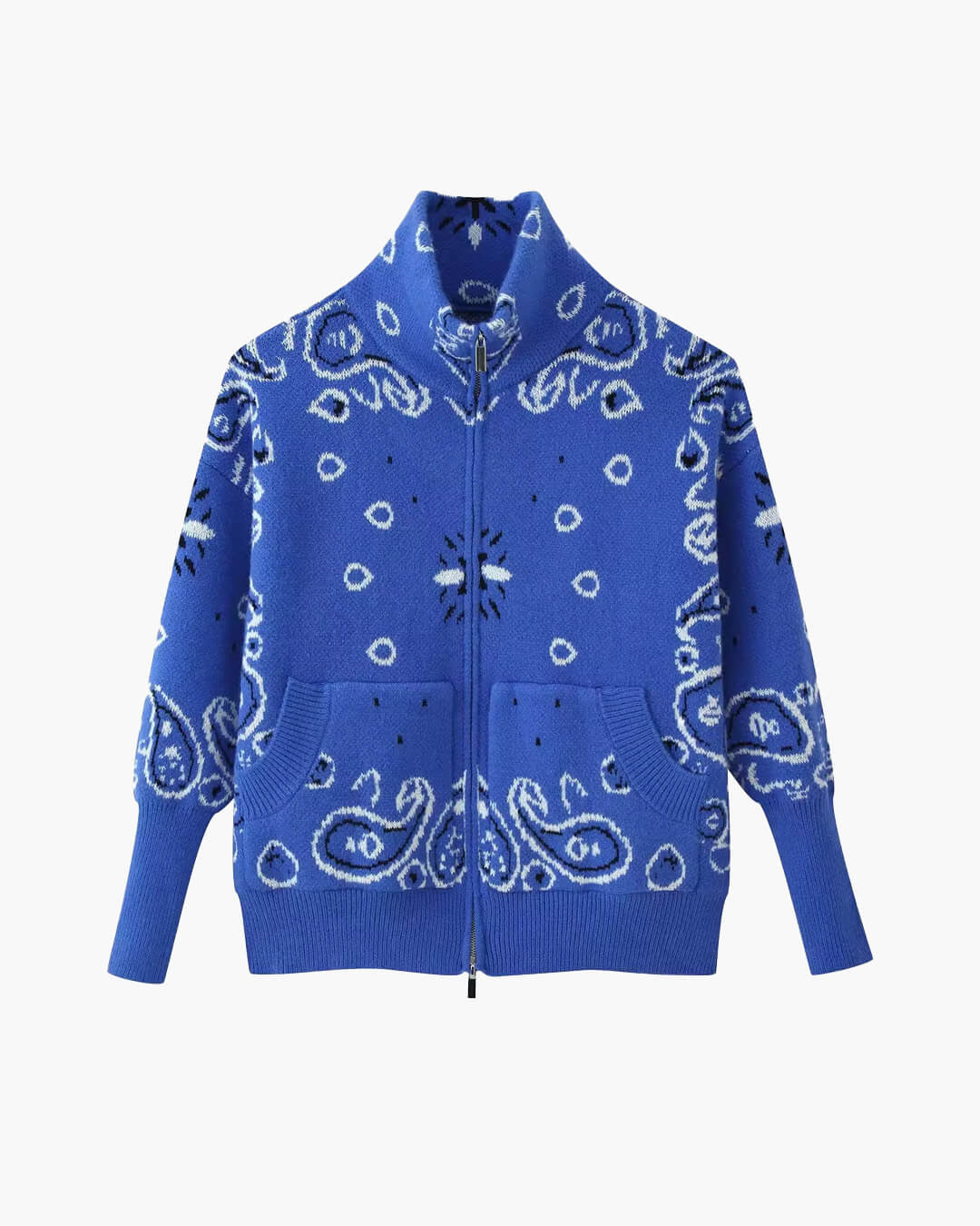ZEYA - Melanie Paisley Zip-Up Knit Jacket