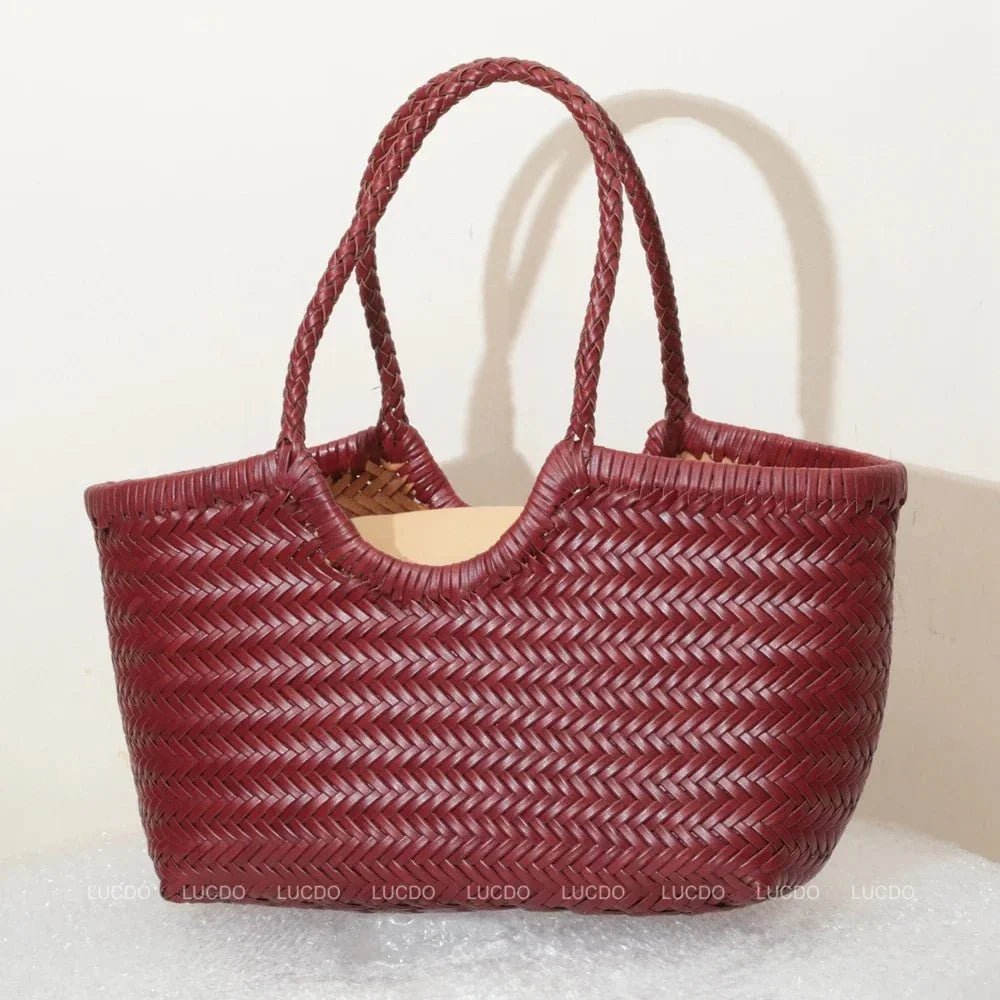 ZEYA - Melisande Woven Leather Tote Bag
