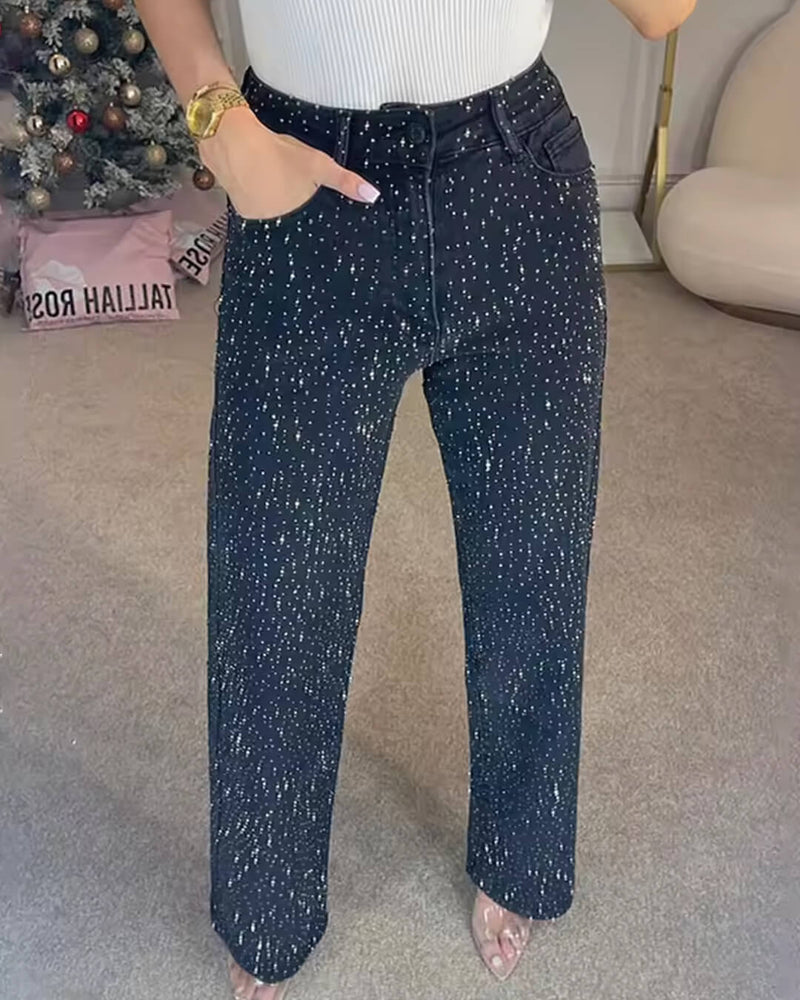 ZEYA - Mica High - Waist Glitter Jeans