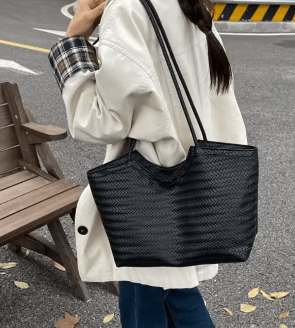 ZEYA - Mica Woven Faux Leather Bag