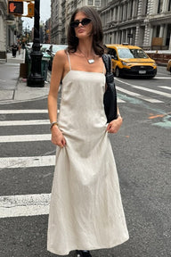 Rochie maxi Minerva lejeră din in