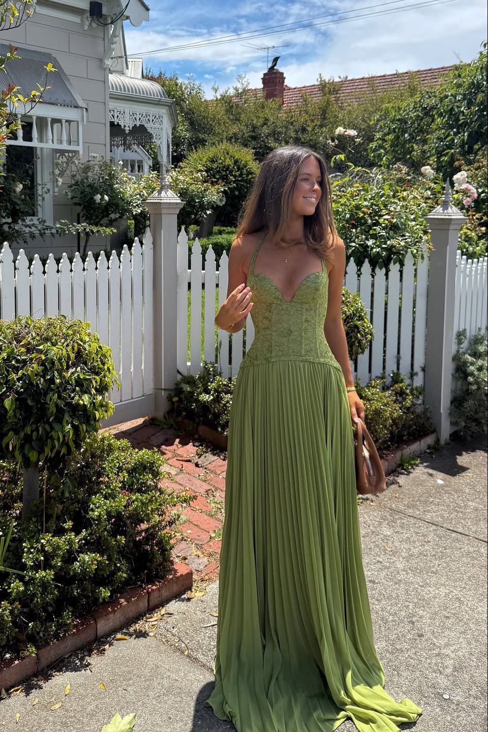 ZEYA - Miranda Pleated Corset Maxi Dress