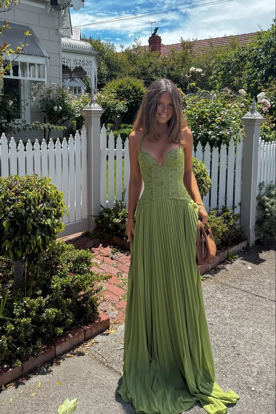 ZEYA - Miranda Pleated Corset Maxi Dress