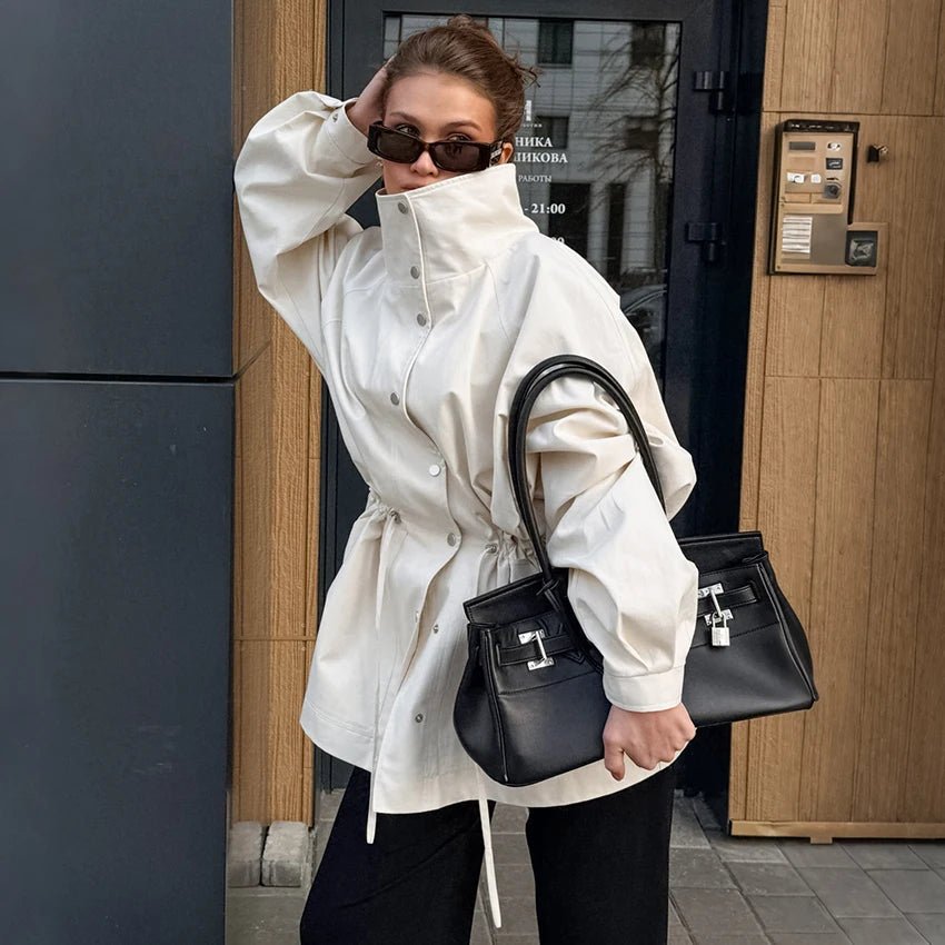 ZEYA - Miriam Contrast Collar Windbreaker Jacket