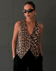 Monica gilet stampa leopardata