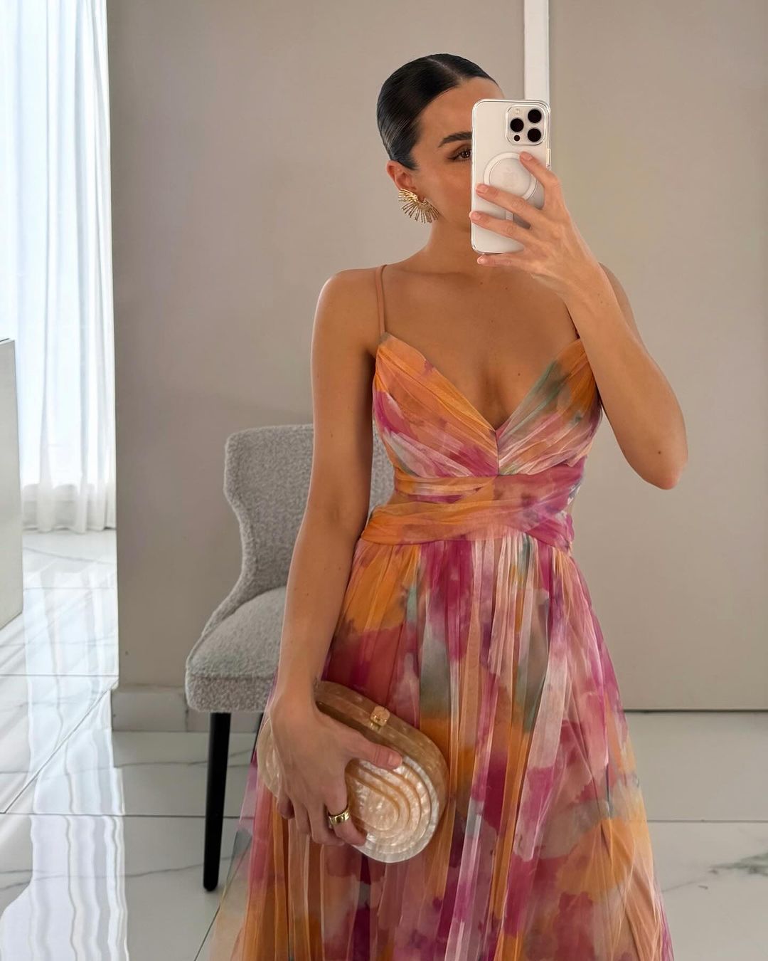 ZEYA - Naomi Floral Mesh Maxi Dress