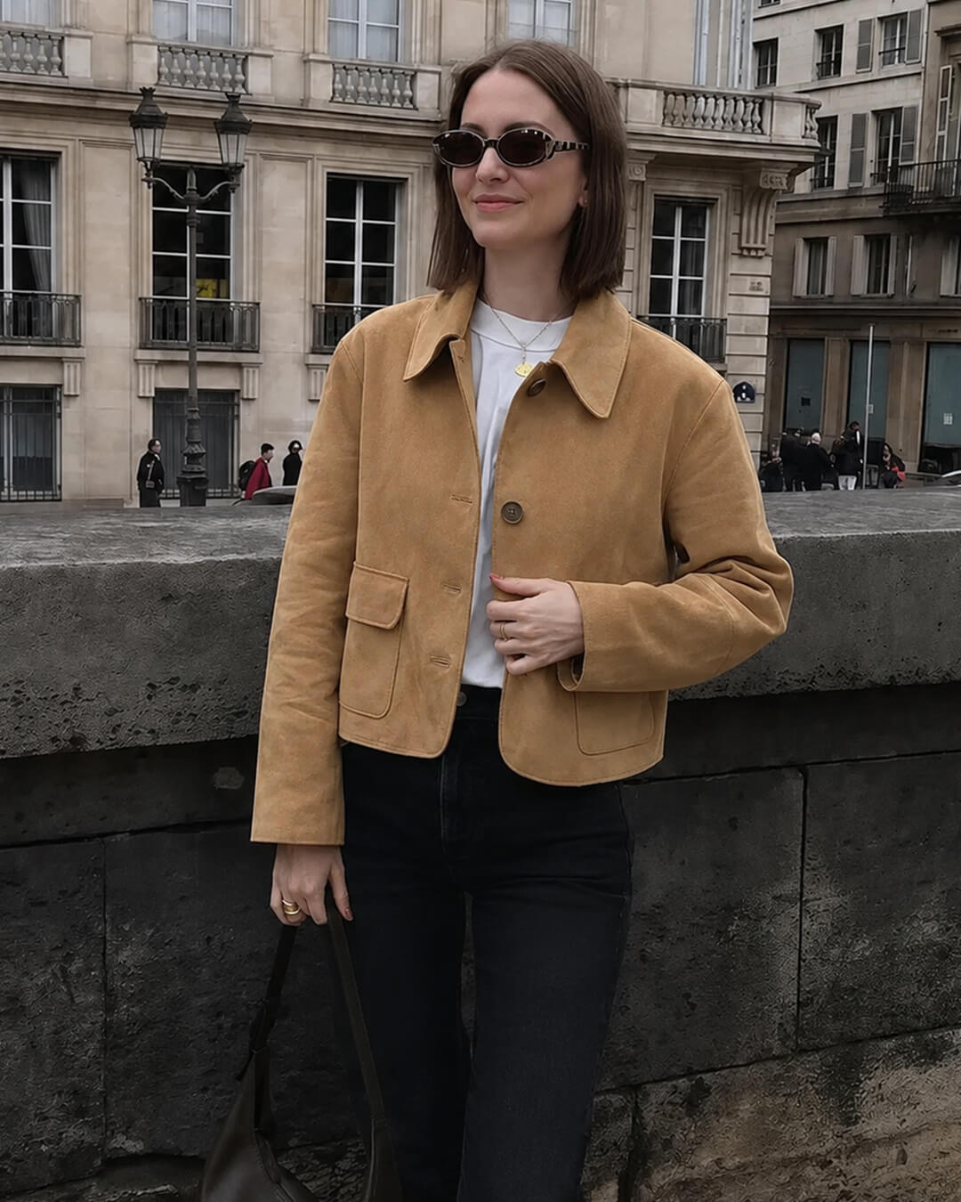 ZEYA - Nika Faux Suede Cropped Jacket
