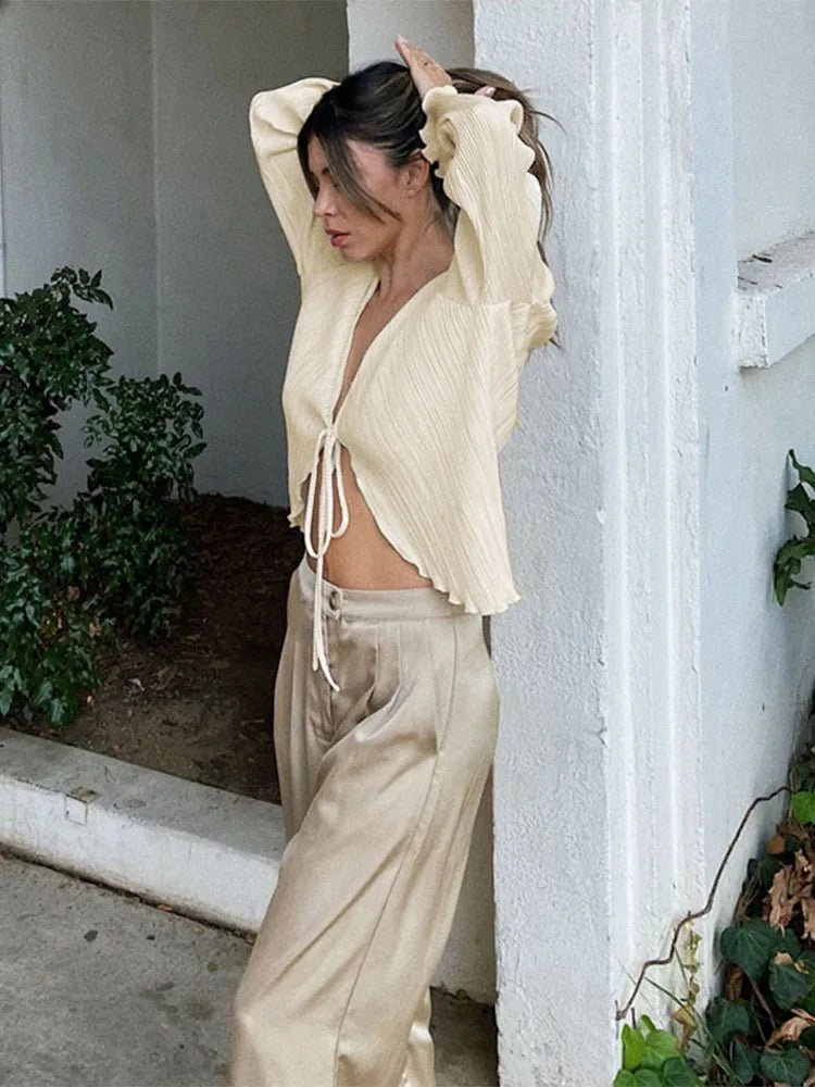 ZEYA - Normani Pleated longsleeve Top