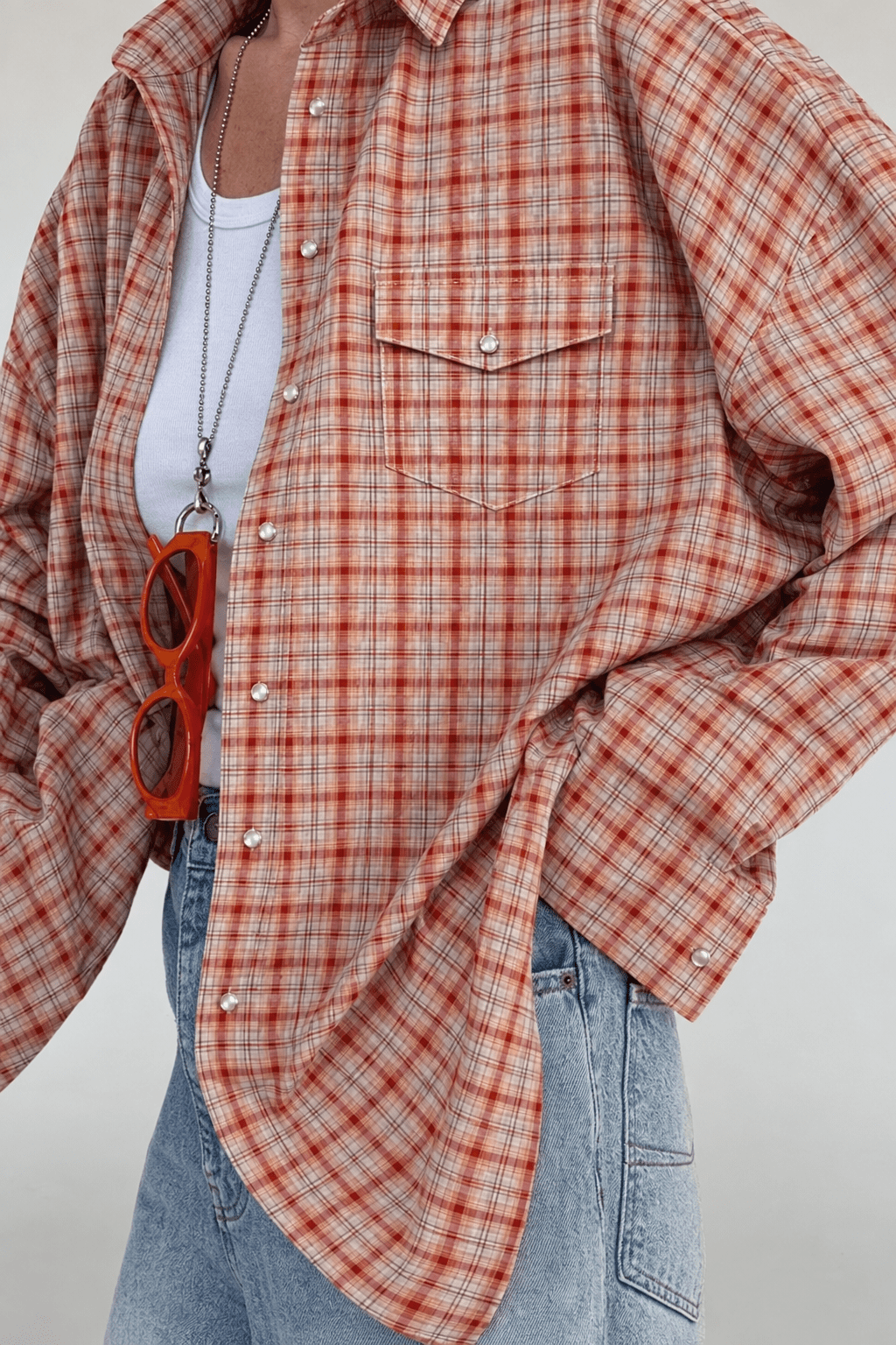 ZEYA - Olivia Oversized Plaid Shirt Blouse