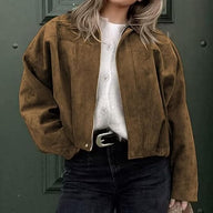 Olivia vintage kaki brušena koža jakna