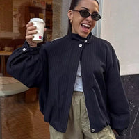 Blouson Bomber Orla à Rayures Pinstripe