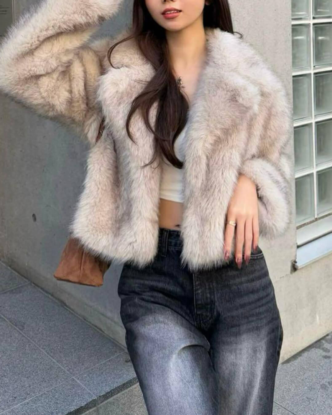 ZEYA - Quincy Cropped Faux Fur Jacket