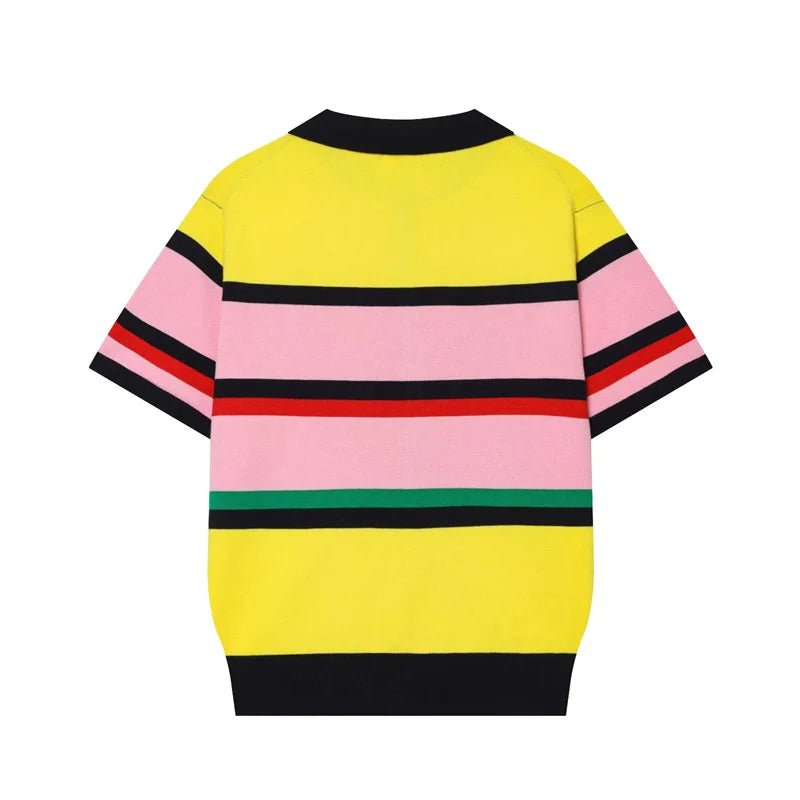 ZEYA - Rachel Colorblock Knit Polo Top