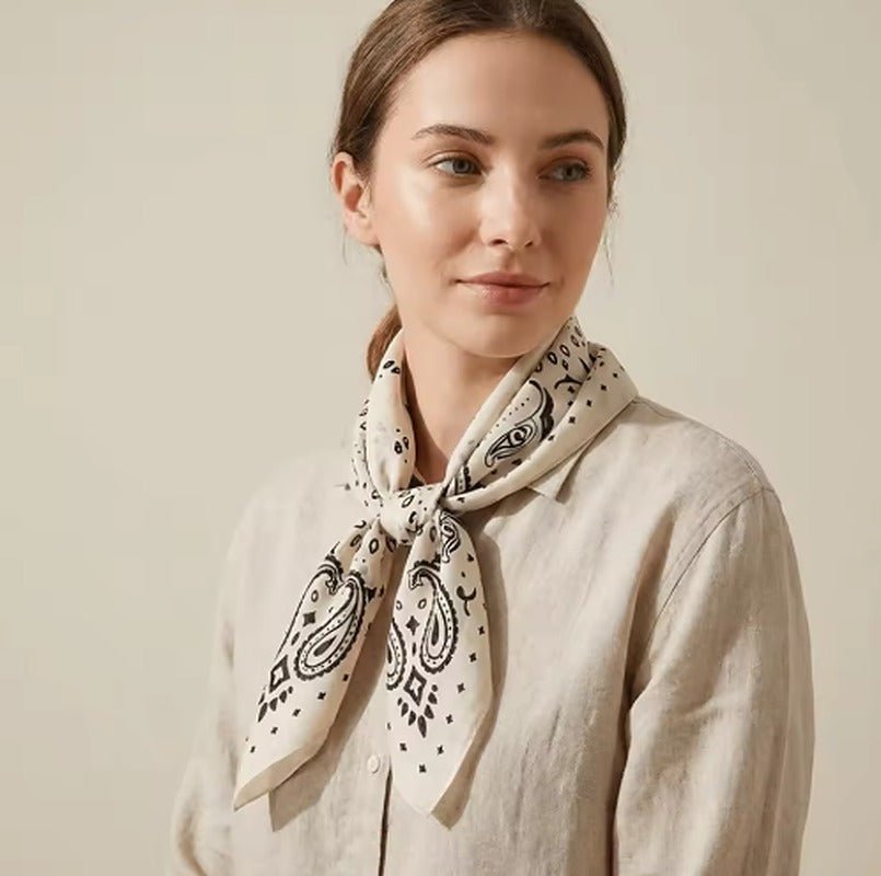 ZEYA - Reese Paisley Knitted Bandana Scarf