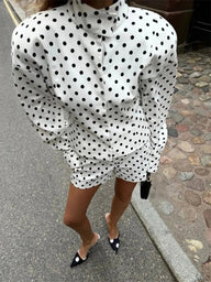 Regine Prikkete Sett Skjorte & Shorts