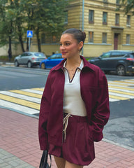 Riley Burgundy Bomber -takki