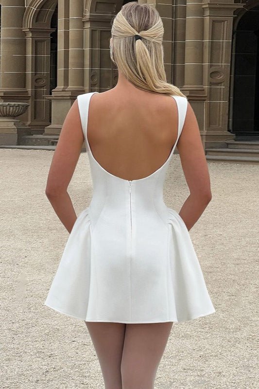 ZEYA - Rina Ruffled Backless Mini Dress