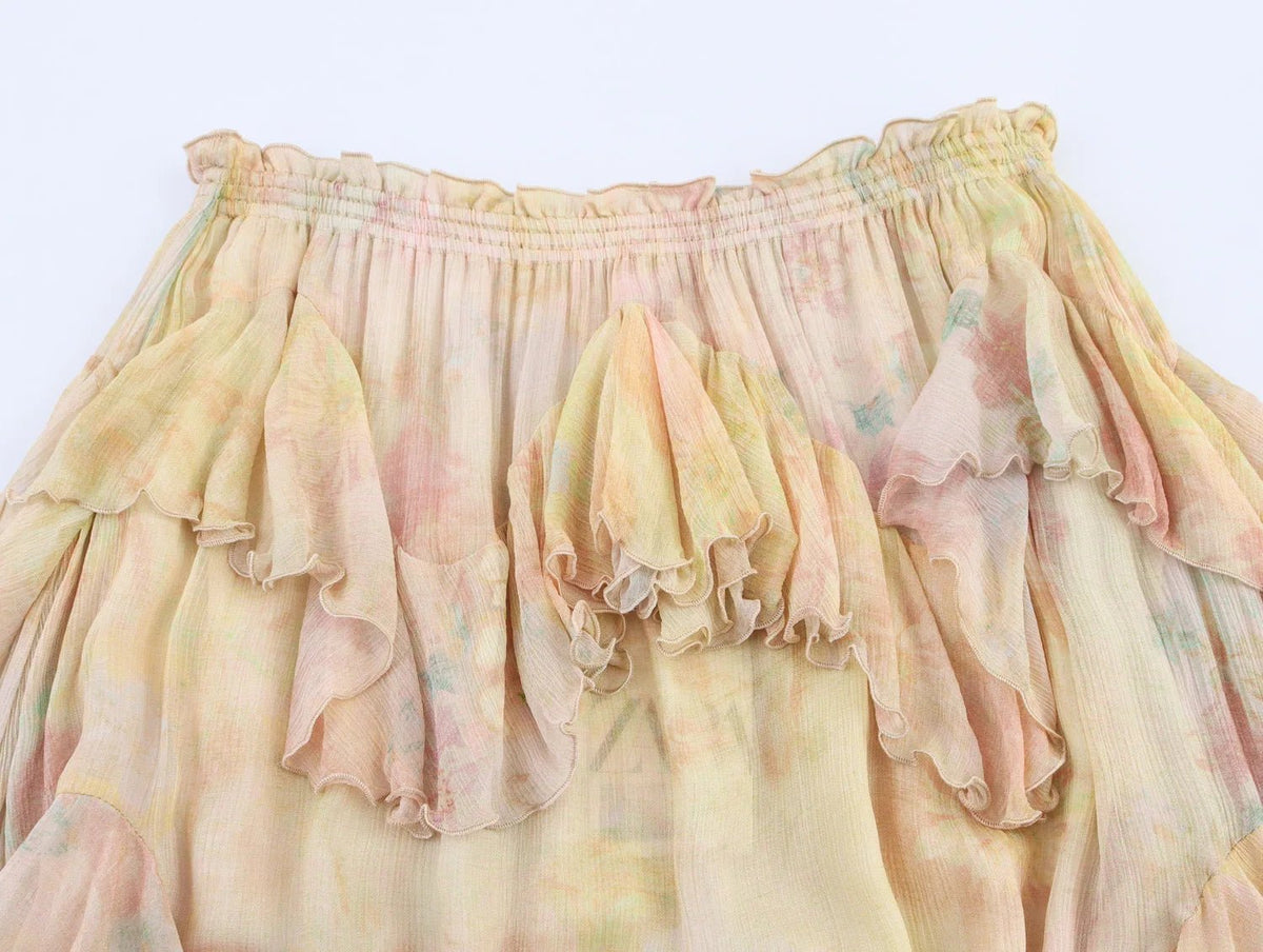 ZEYA - Sabine Tiered Boho Maxi Skirt