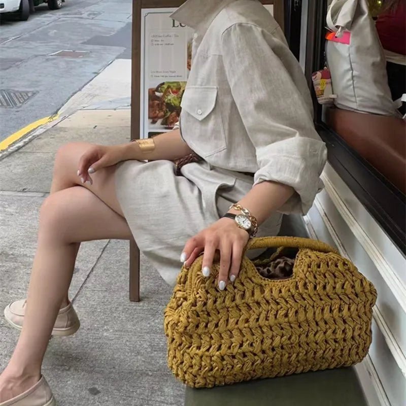 ZEYA - Sabrina Woven Rattan Tote
