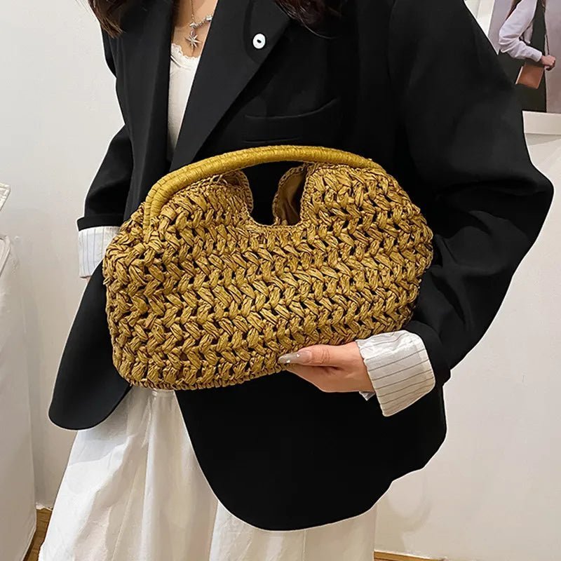 ZEYA - Sabrina Woven Rattan Tote