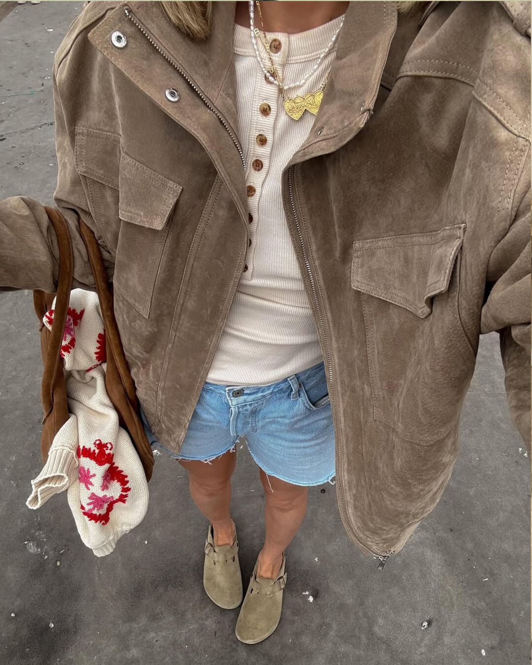 ZEYA - Sandra Suede Moto Jacket