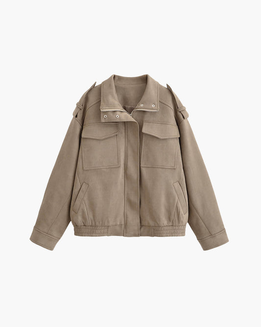 ZEYA - Sandra Suede Moto Jacket