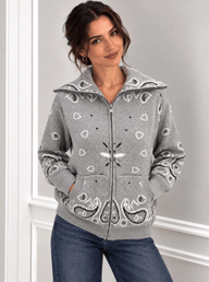 Sarah Stand Collar Knitted Cardigan