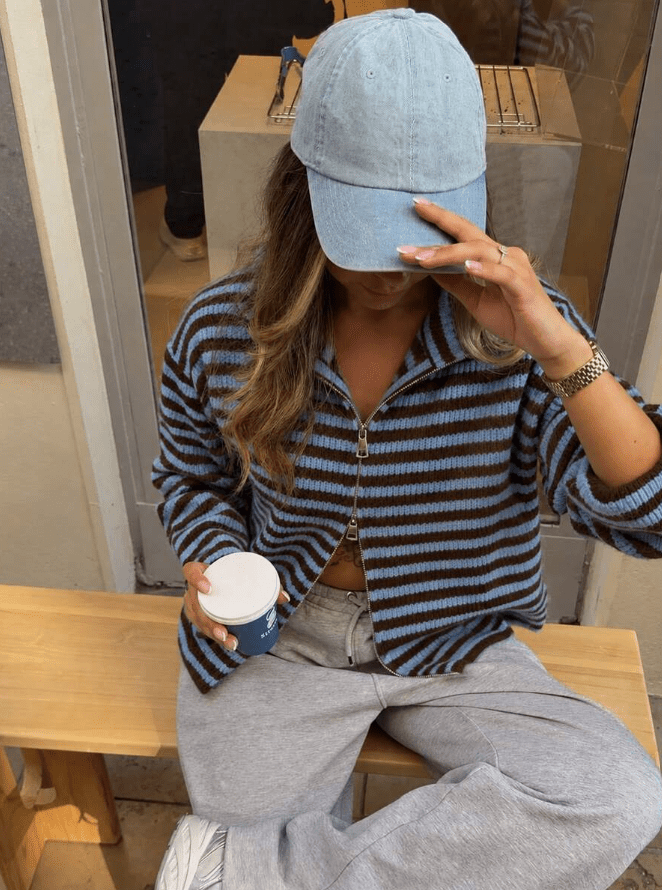 ZEYA - Sarah Striped Knit Cardigan