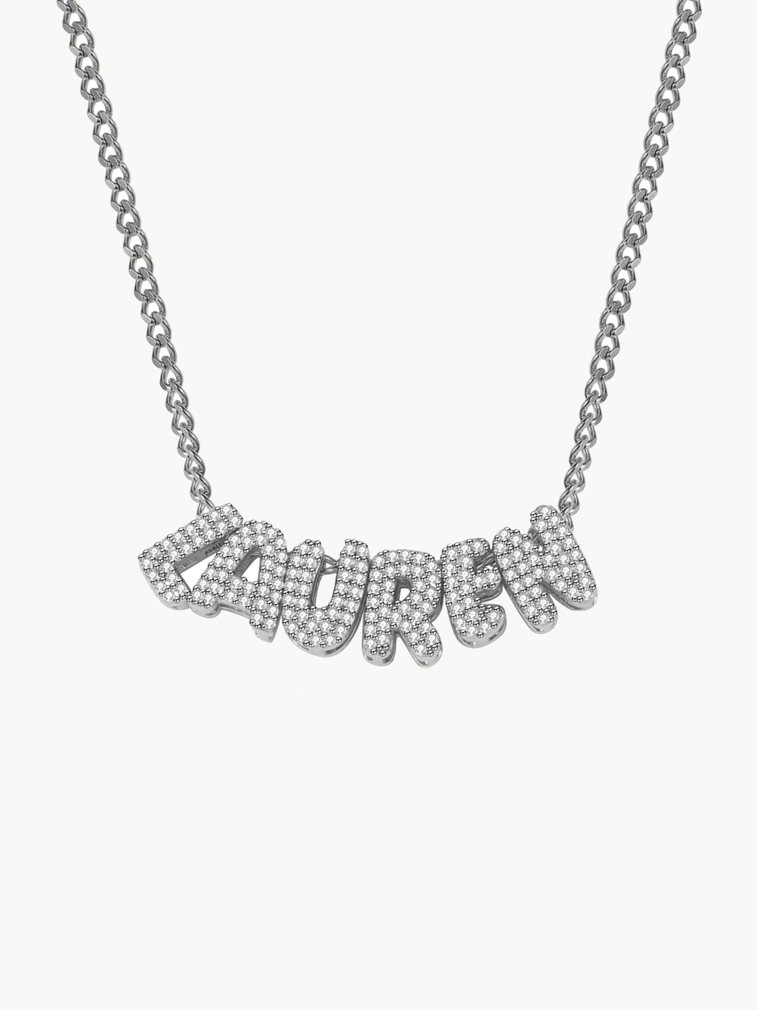 ZEYA - Shane Name Necklace - Custom 3D Bubble Letter Pendant for Women