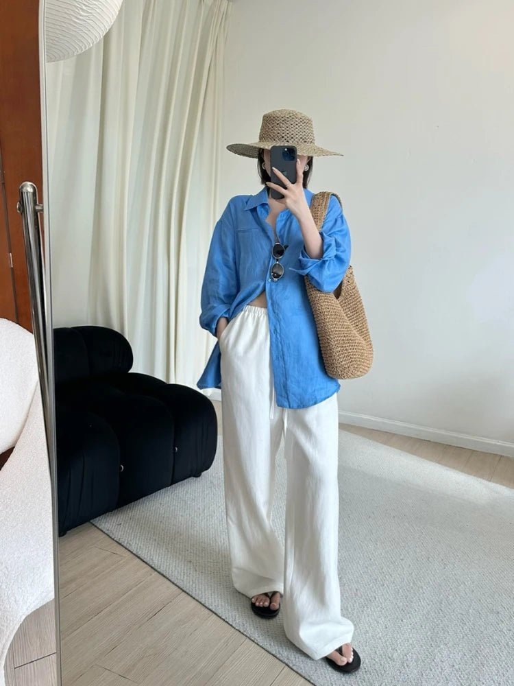 ZEYA - Shiela Wide Leg Linen Pants