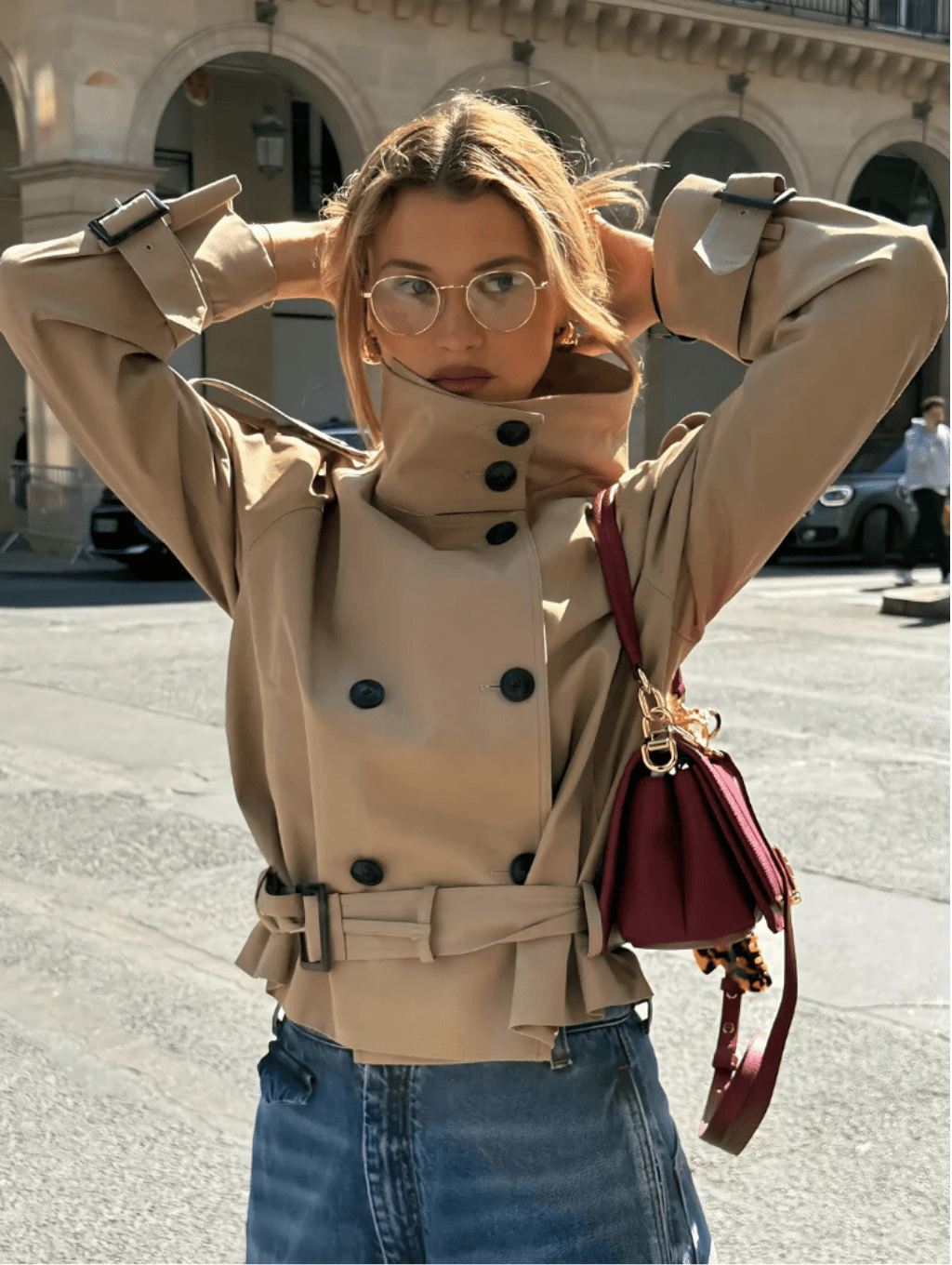 ZEYA - Sofia Cropped Trench Coat