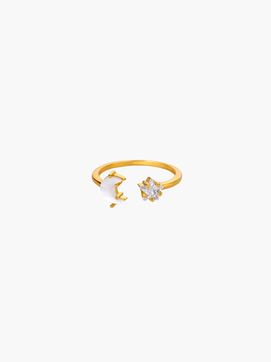 ZEYA - Sofia Moon and Star Ring
