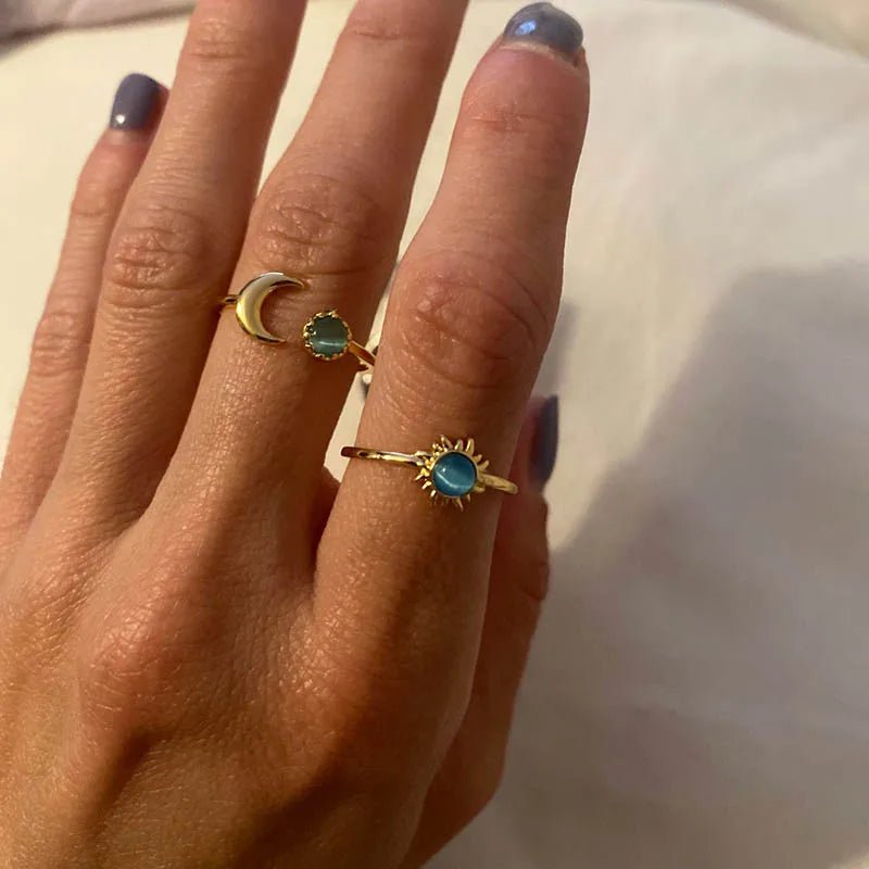 ZEYA - Sofia Moon and Star Ring