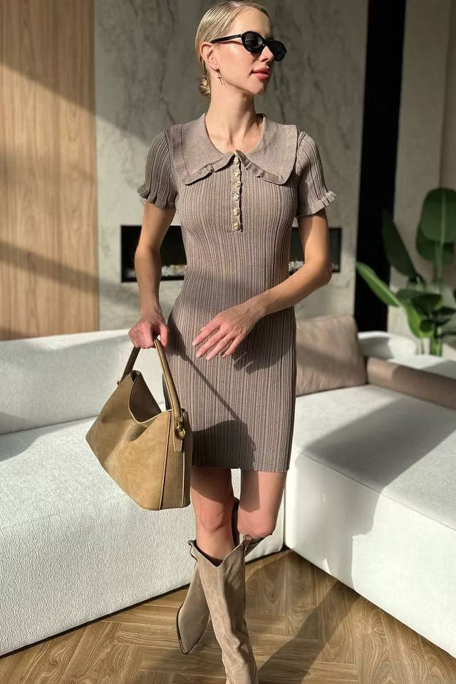 Svetr‑šaty Sophia s copánkovým vzorem
