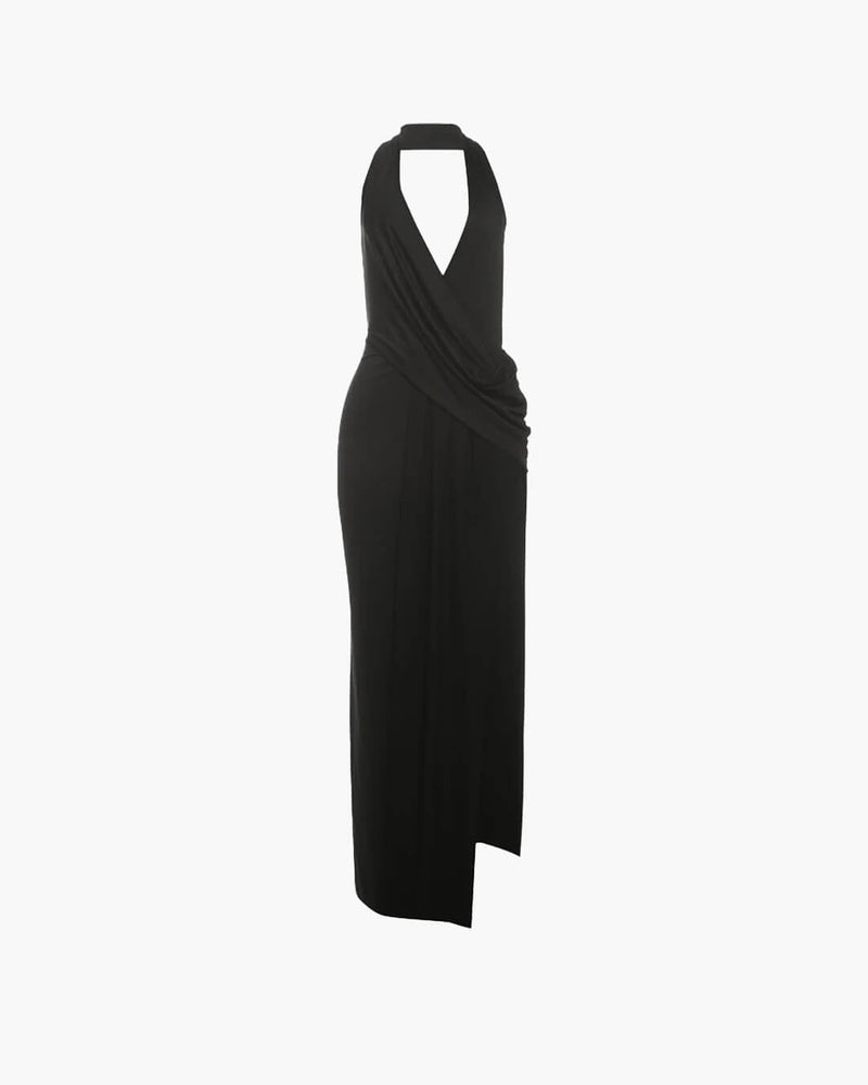 ZEYA - Sophia Deep Neck Maxi Dress