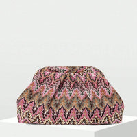 Hilary clutch plissettata jacquard