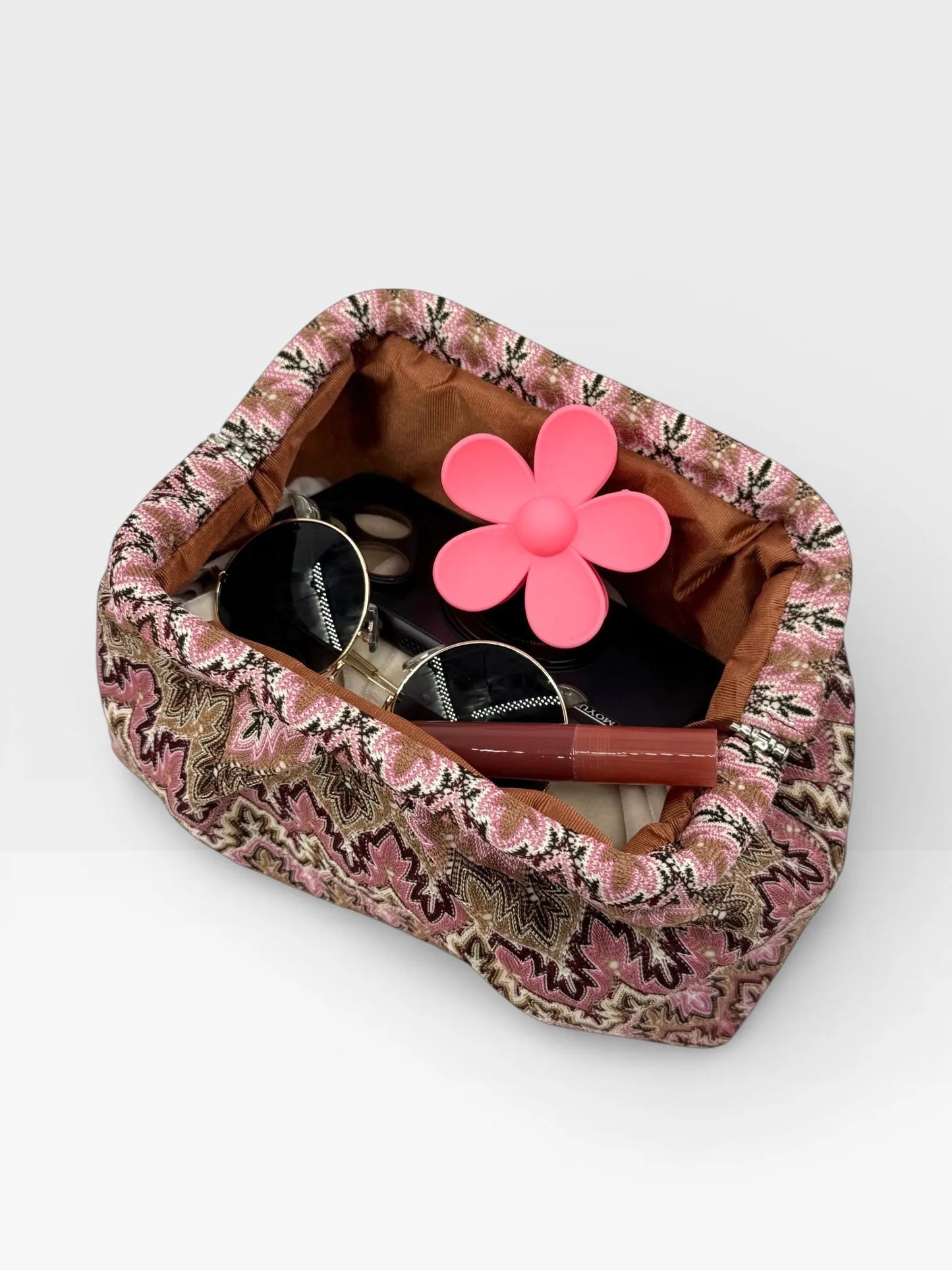 ZEYA - Sophia Jacquard Pleated Clutch