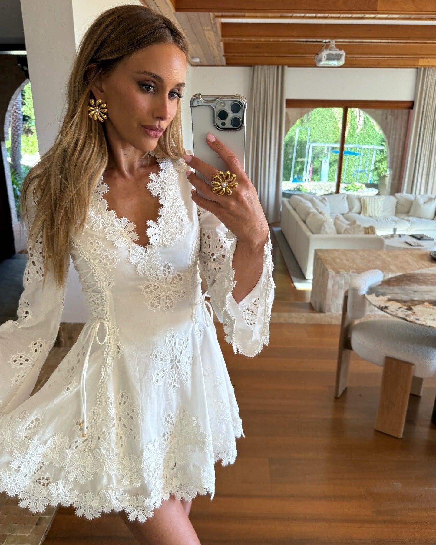 ZEYA - Sophia Lace Side-Adjustable Mini Dress