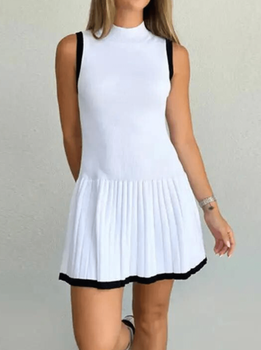 ZEYA - Sophie Drop-Waist Contrast Knit Dress