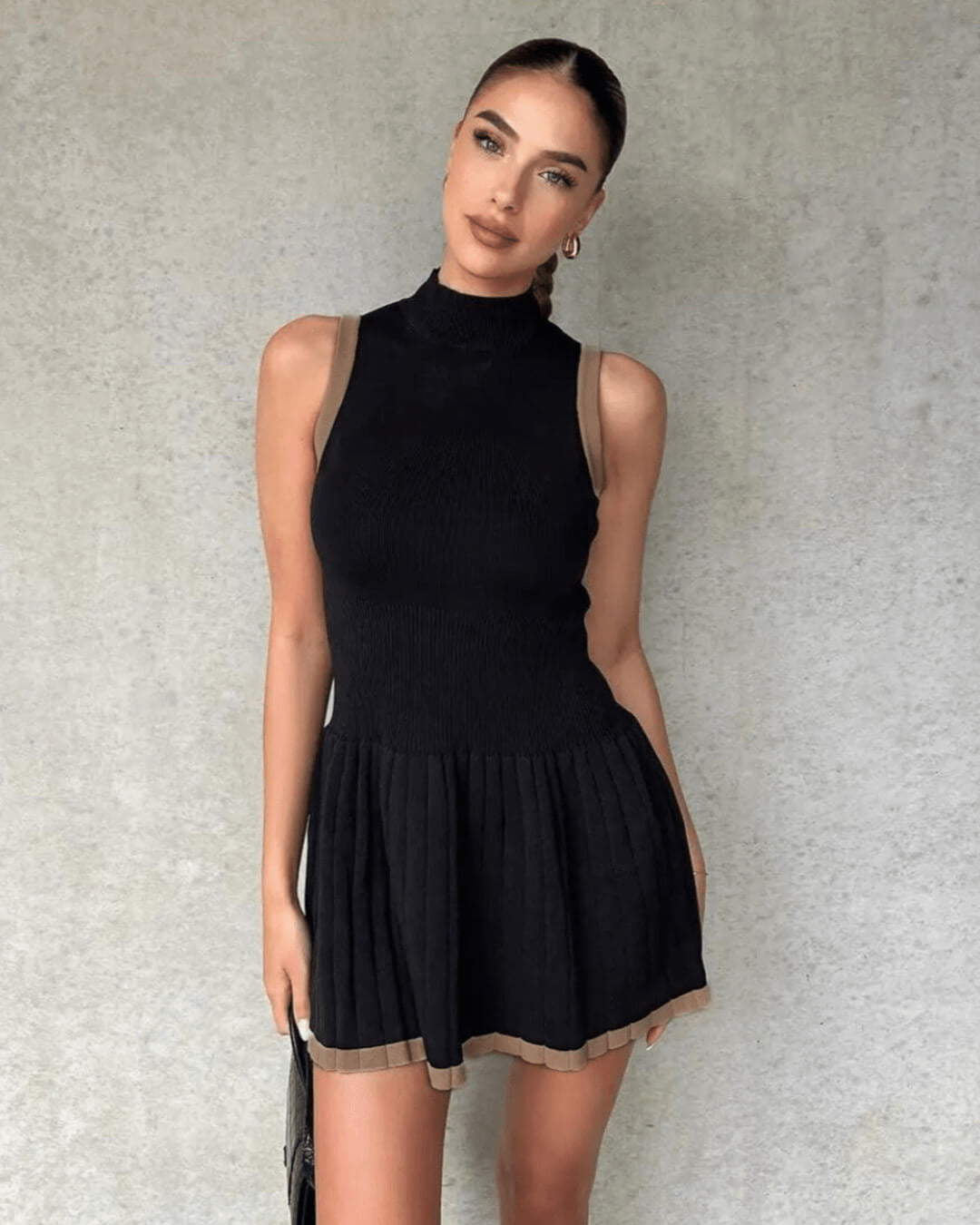ZEYA - Sophie Drop-Waist Contrast Knit Dress