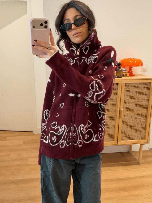 ZEYA - Stacey Paisley Knitted Cardigan