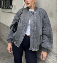 Cleo pikowana kurtka typu bomber