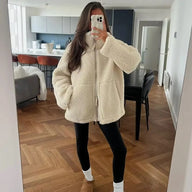 Chaqueta Teddy Suzette con cremallera