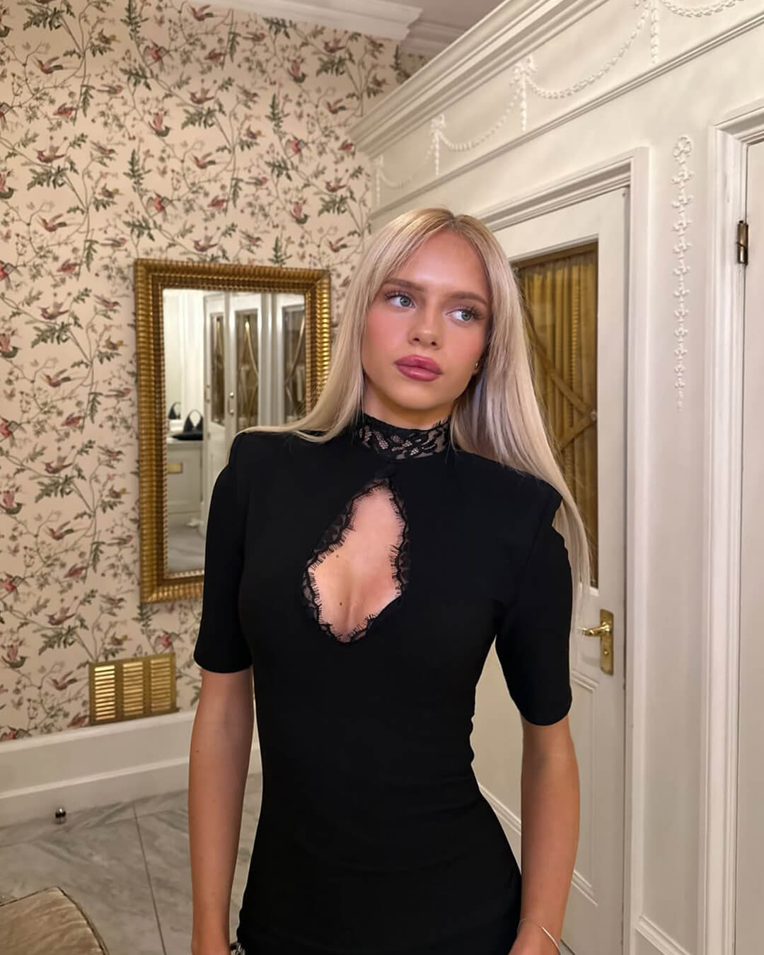 ZEYA - Taylor High Neck Lace Mini Dress